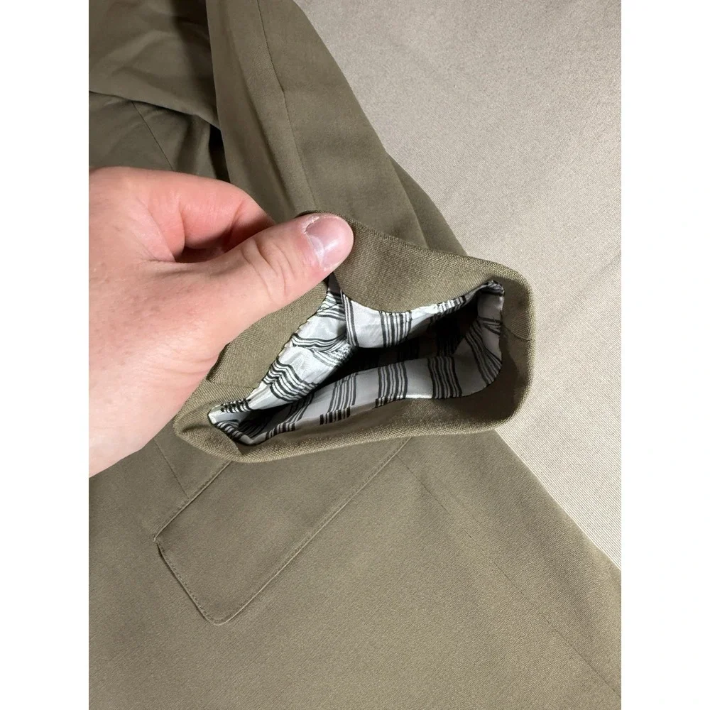 Brooks Brothers Blazer Adult Size 41L Tan 100 Wool 2 Button Made In USA Mens